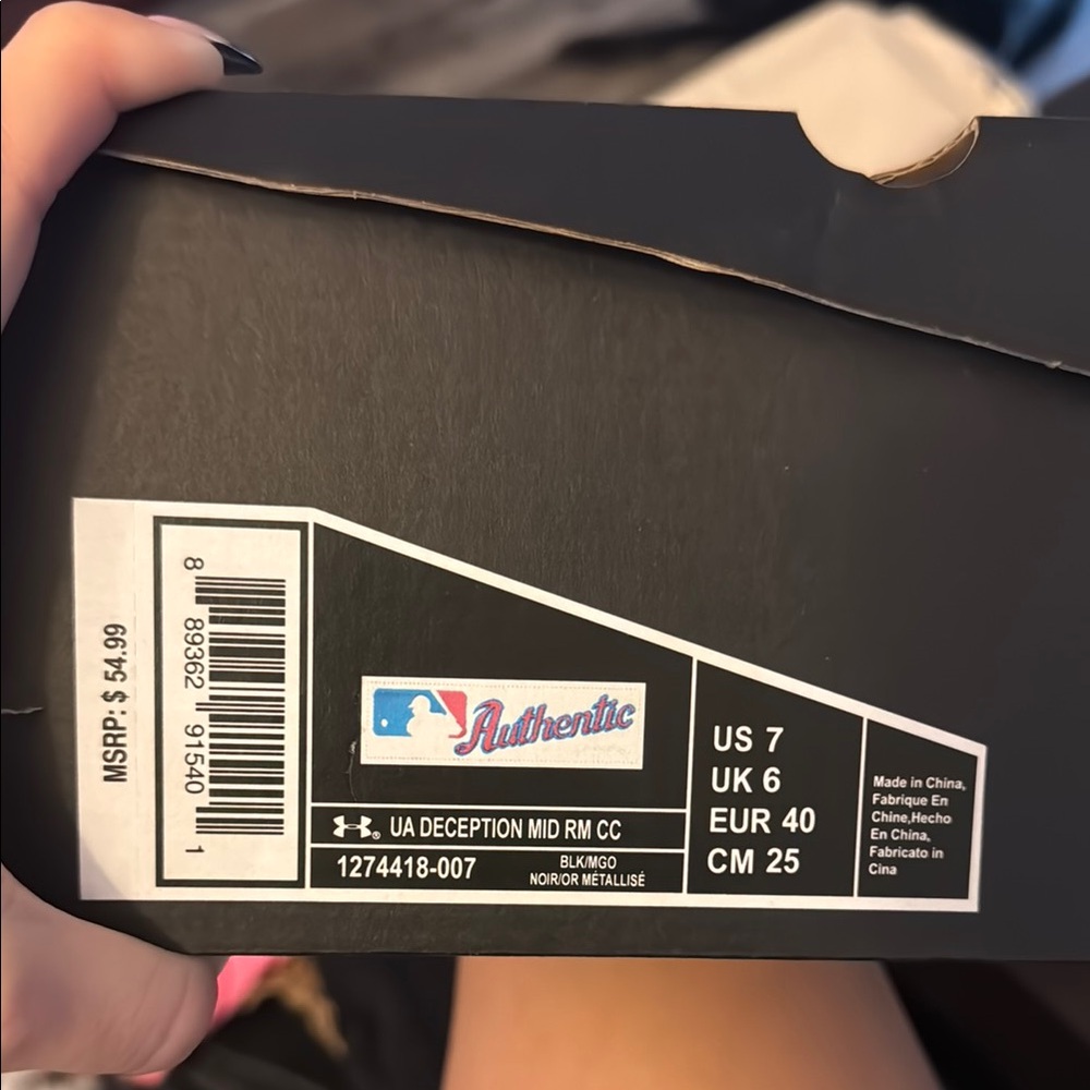 Under Armour Black Metallic Baseball Cleats